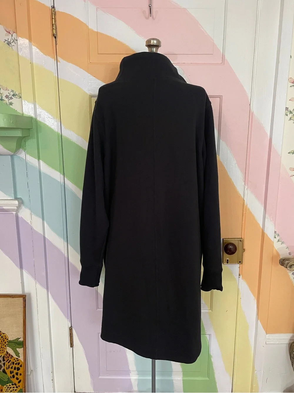 Athleta Cozy Karma Mock Neck Soft Fleece Athleisure Dress Sz L 🧡🎀